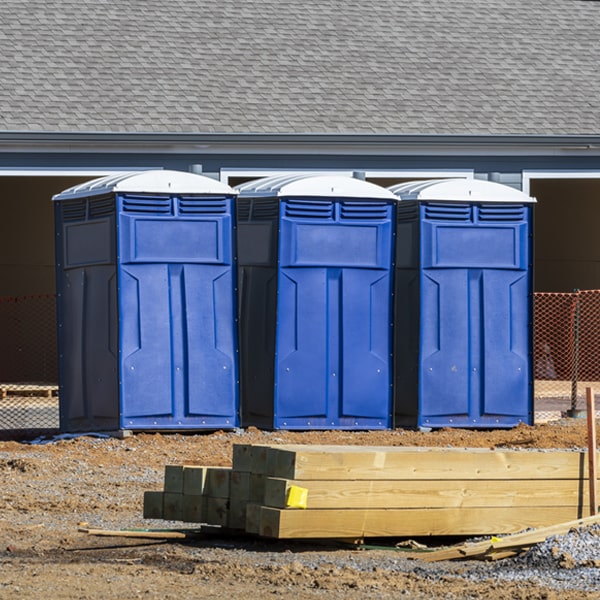 how often are the porta potties cleaned and serviced during a rental period in Goodsprings